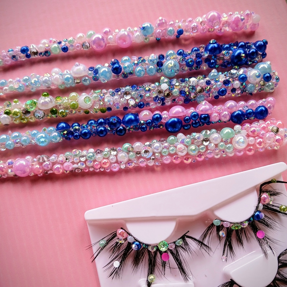 Colorful Press On Nails|Tiktok Influencer|Instagram Nail 12XL Custom Rhinestone